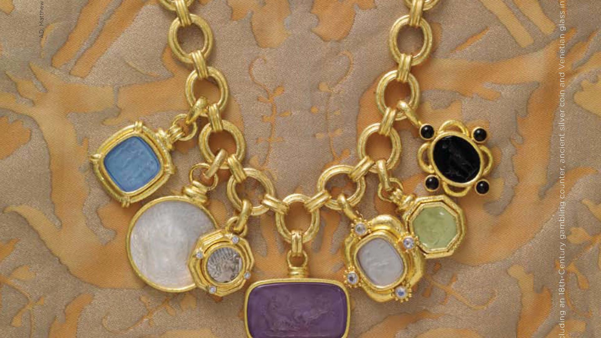 A Gold And Purple Necklace