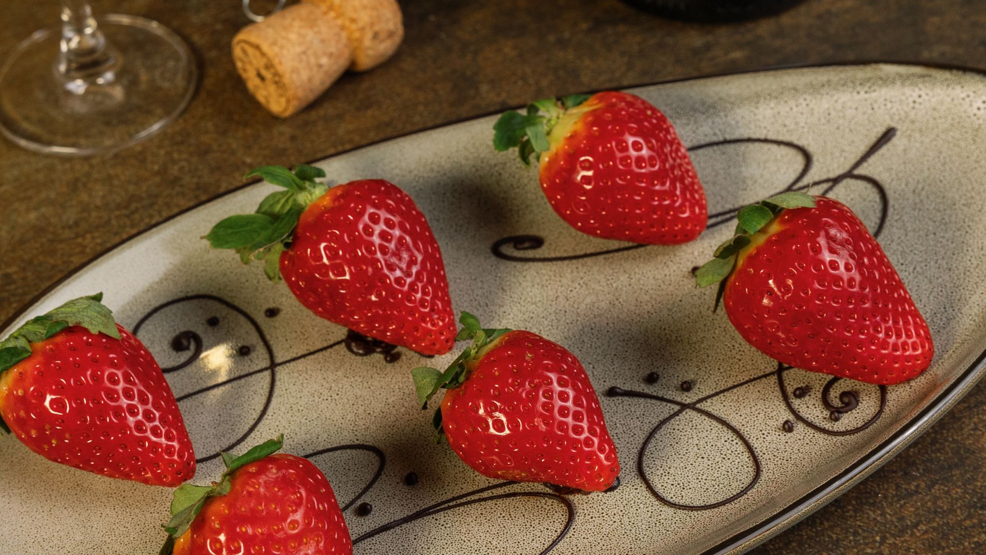 A Plate Of Strawberries